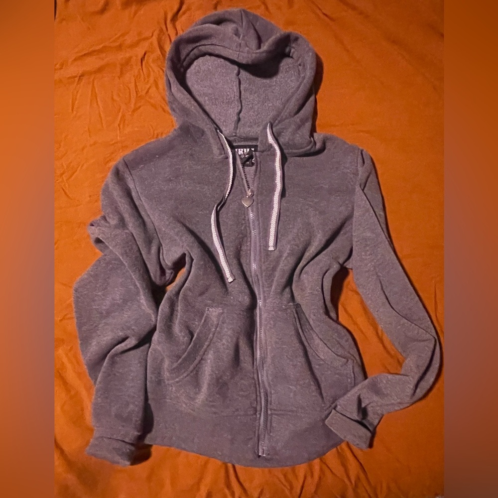 Thrill Charcoal Zip-Up Hoodie